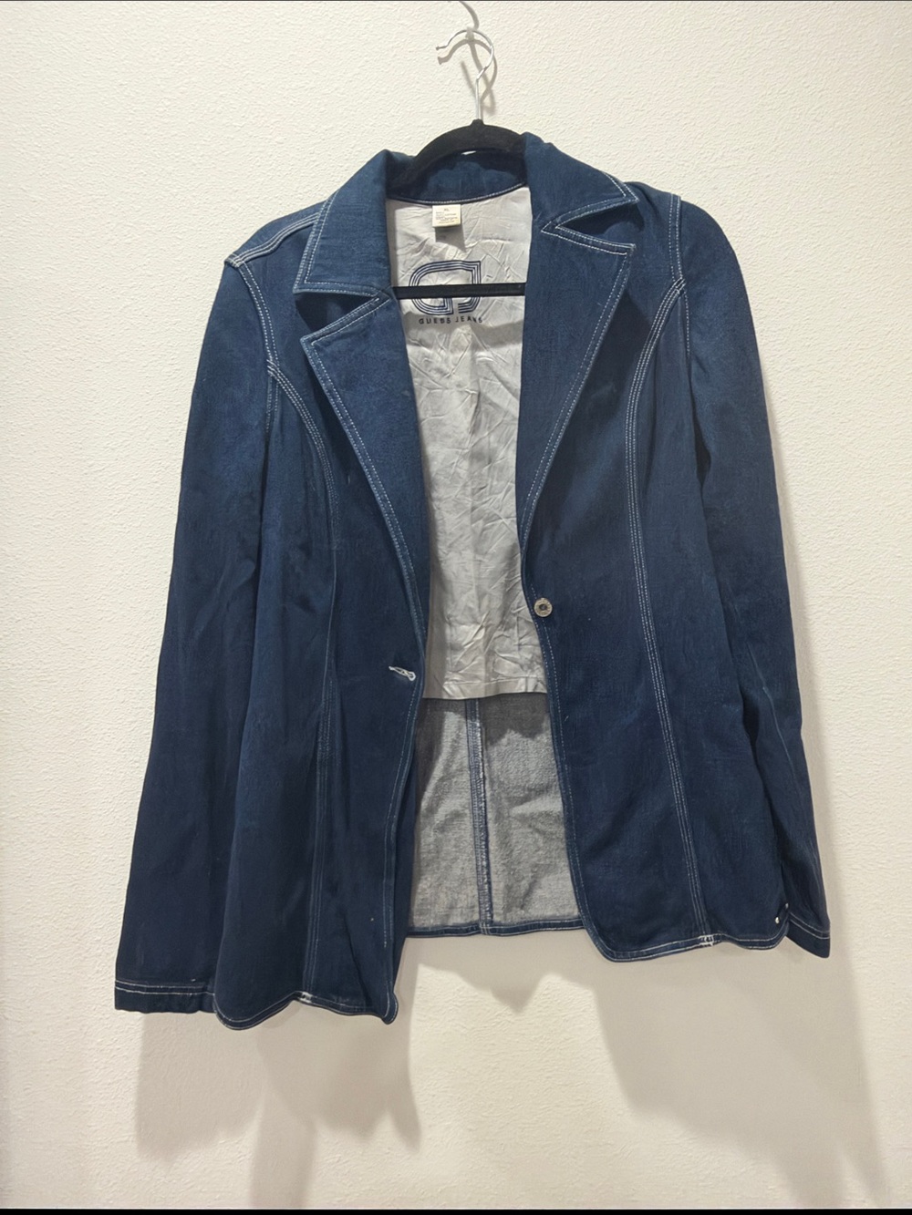Guess Jeans Denim Jacket in Blue Size XL Like New